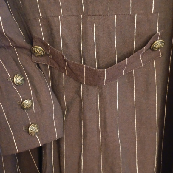 Gorgeous Brown Pinstripe Blazer Dress/Jacket - Picture 9 of 9
